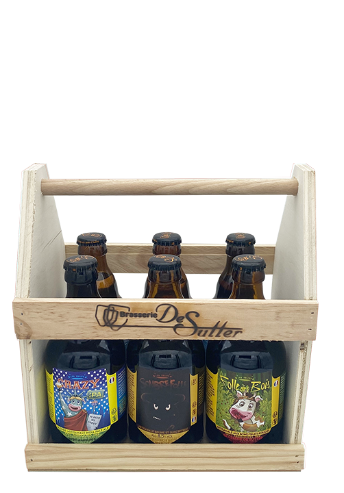 Caisse bois Folies 6x33cl